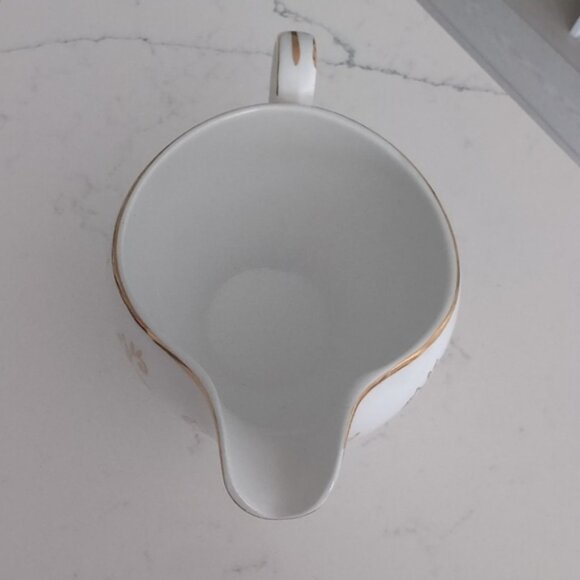 Vintage 22 KT. Gold Glo White Ironstone England Regency Porcelain Gravey Bowl - Picture 5 of 8